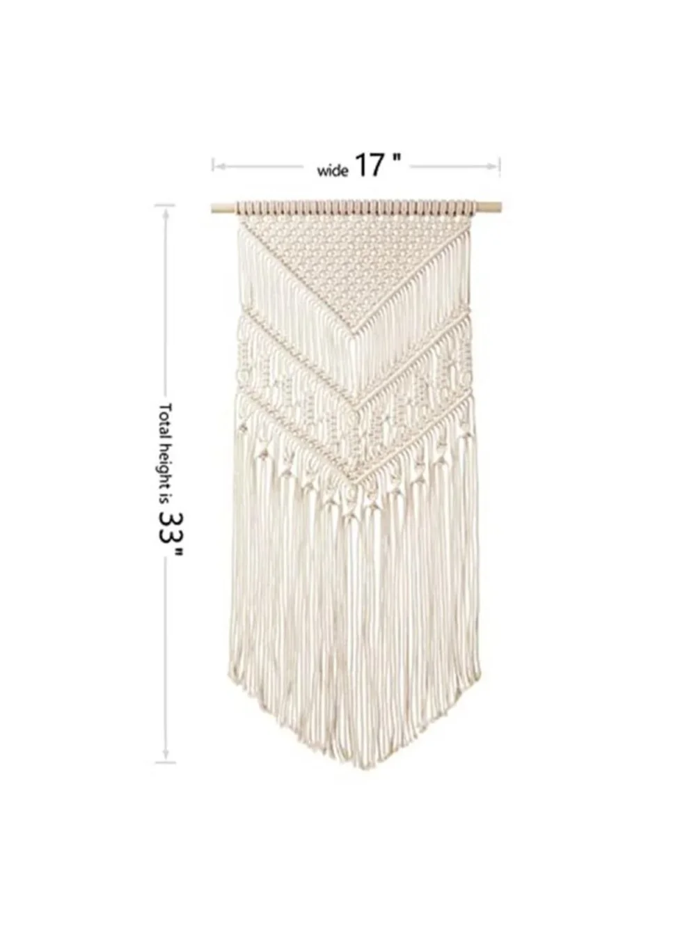 Macrame Wall Hanging Art Woven Boho Home Décor,Geometric Beautiful Yarn Tapestry